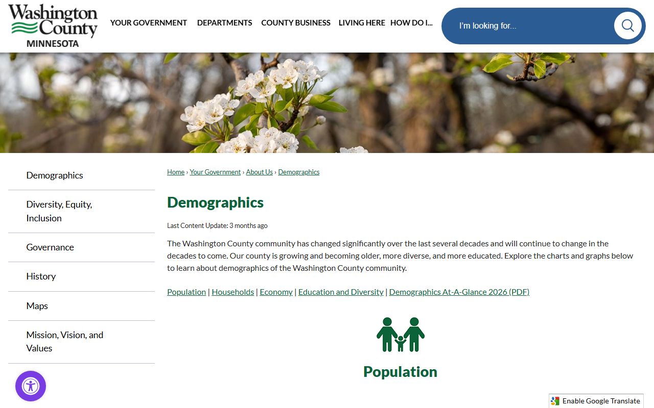 Washington County demographics page used for court records context
